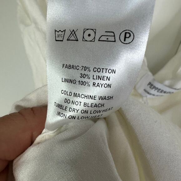 NEW Peppermayo Marissa Linen One Shoulder Top White Women’s US 16 - Picture 6 of 10